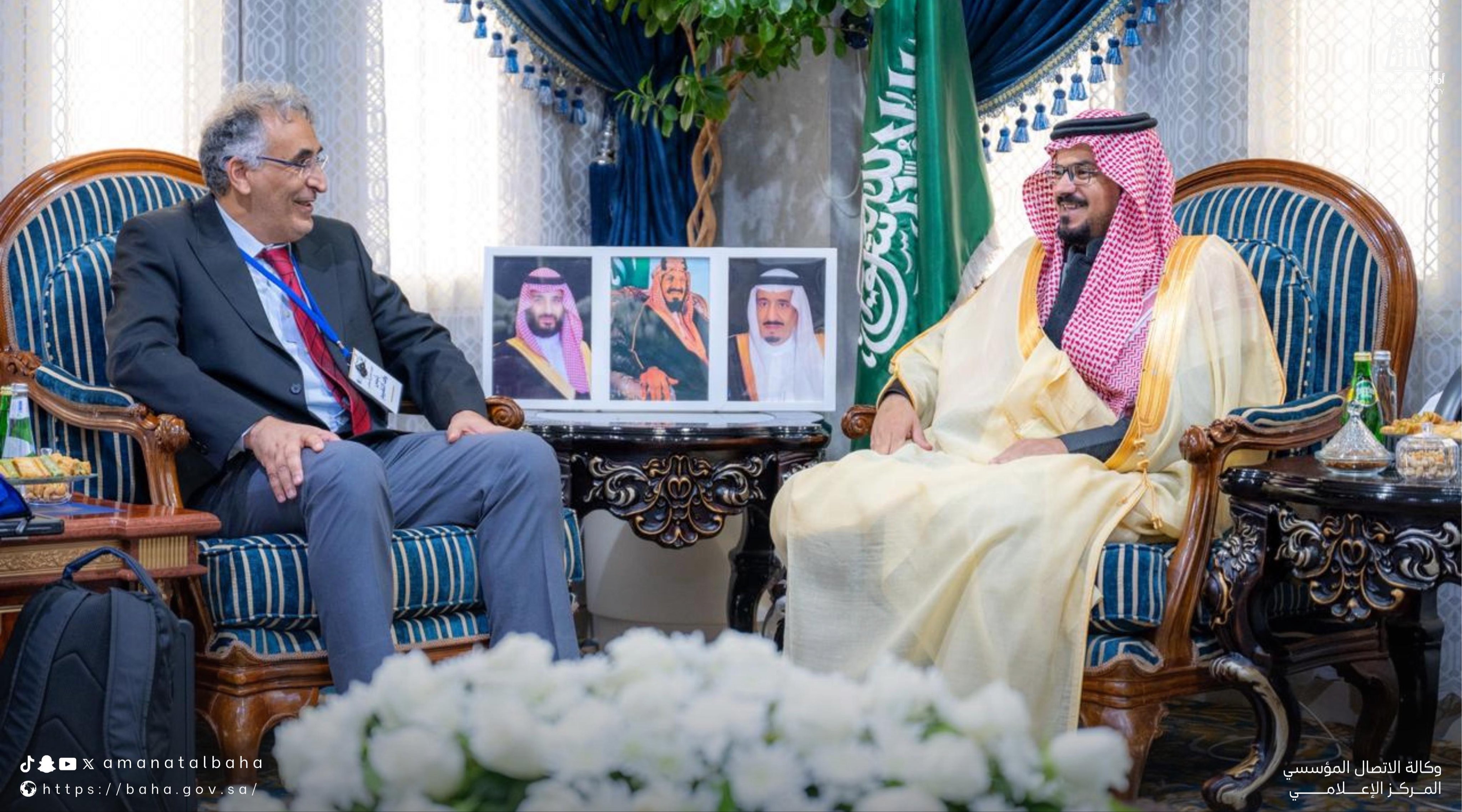 أمين منطقة الباحة يستقبل وفد الاتحاد العالمي للمعاقين 